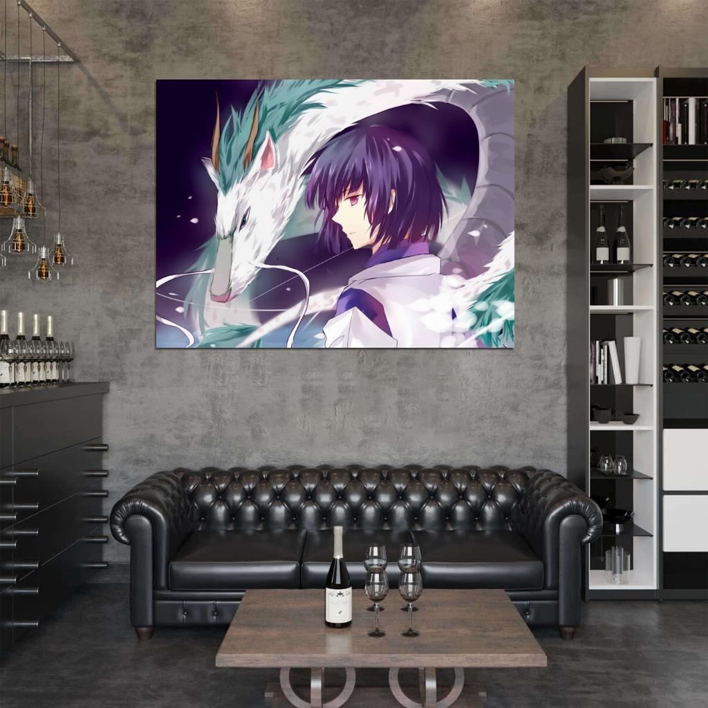 Spirited Away Haku Ogino Chihiro Sen Beautiful Amazing Anime Manga Art Wall Art Print Poster