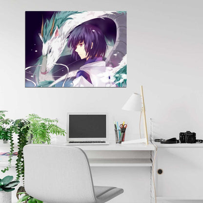 Spirited Away Haku Ogino Chihiro Sen Beautiful Amazing Anime Manga Art Wall Art Print Poster