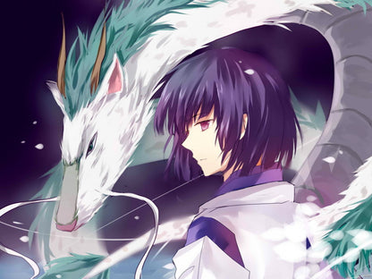 Spirited Away Haku Ogino Chihiro Sen Beautiful Amazing Anime Manga Art Wall Art Print Poster