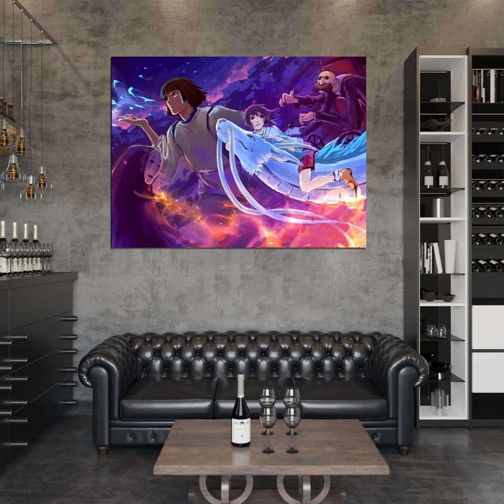 Spirited Away Characters Beautiful Amazing Anime Manga Art Wall Art Print Poster