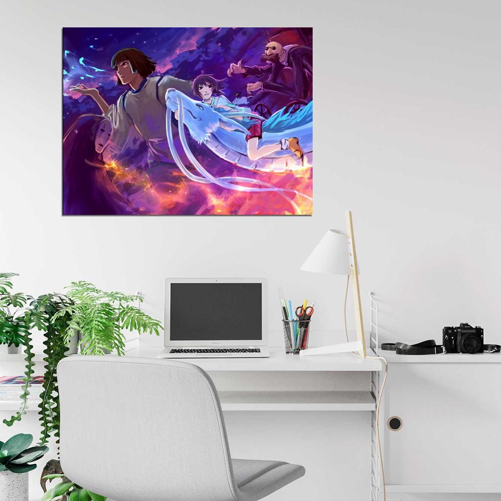 Spirited Away Characters Beautiful Amazing Anime Manga Art Wall Art Print Poster