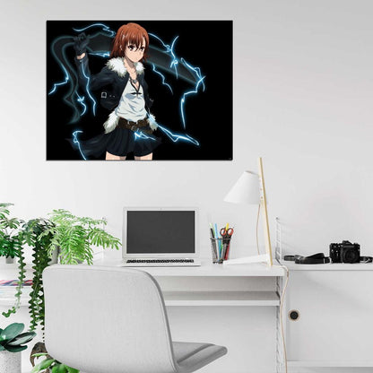 To Aru Kagaku no Railgun ToAru Majutsu no Index Misaka Mikoto Anime Manga Art Wall Art Print Poster