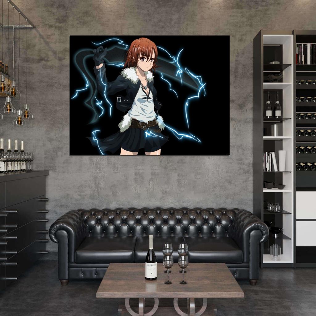 To Aru Kagaku no Railgun ToAru Majutsu no Index Misaka Mikoto Anime Manga Art Wall Art Print Poster