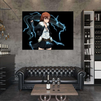 To Aru Kagaku no Railgun ToAru Majutsu no Index Misaka Mikoto Anime Manga Art Wall Art Print Poster