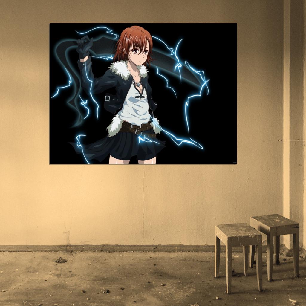 To Aru Kagaku no Railgun ToAru Majutsu no Index Misaka Mikoto Anime Manga Art Wall Art Print Poster