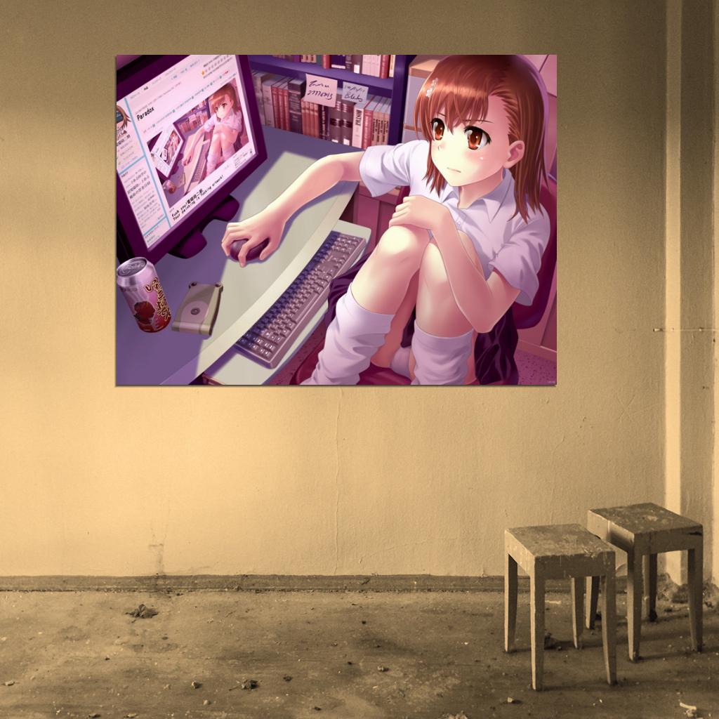 To Aru Kagaku no Railgun ToAru Majutsu no Index Hot Misaka Mikoto Anime Manga Art Wall Art Print Poster