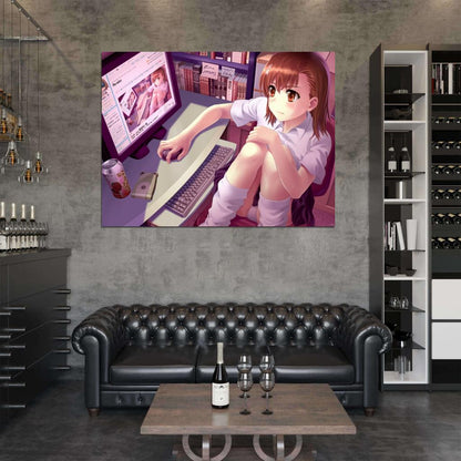To Aru Kagaku no Railgun ToAru Majutsu no Index Hot Misaka Mikoto Anime Manga Art Wall Art Print Poster