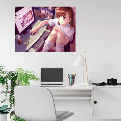 To Aru Kagaku no Railgun ToAru Majutsu no Index Hot Misaka Mikoto Anime Manga Art Wall Art Print Poster