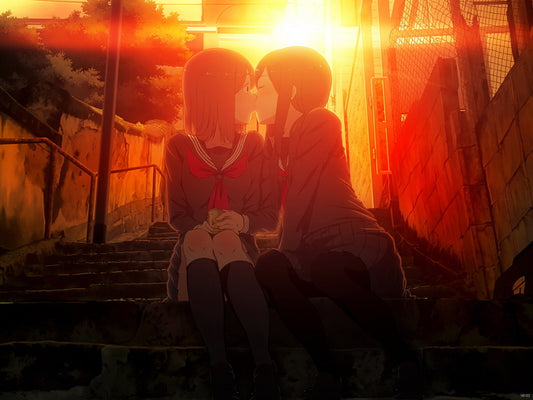 Yuri Girls Love Kiss Beautiful Hot Amazing Anime Manga Art Wall Art Print Poster