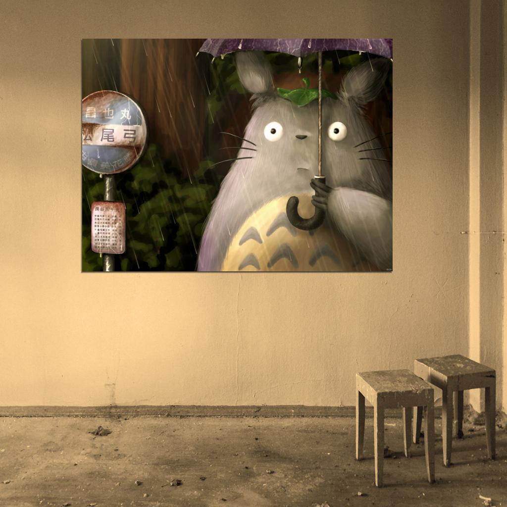 My Neighbor Totoro Beautiful Tonari no Totoro Anime Manga Art Wall Art Print Poster