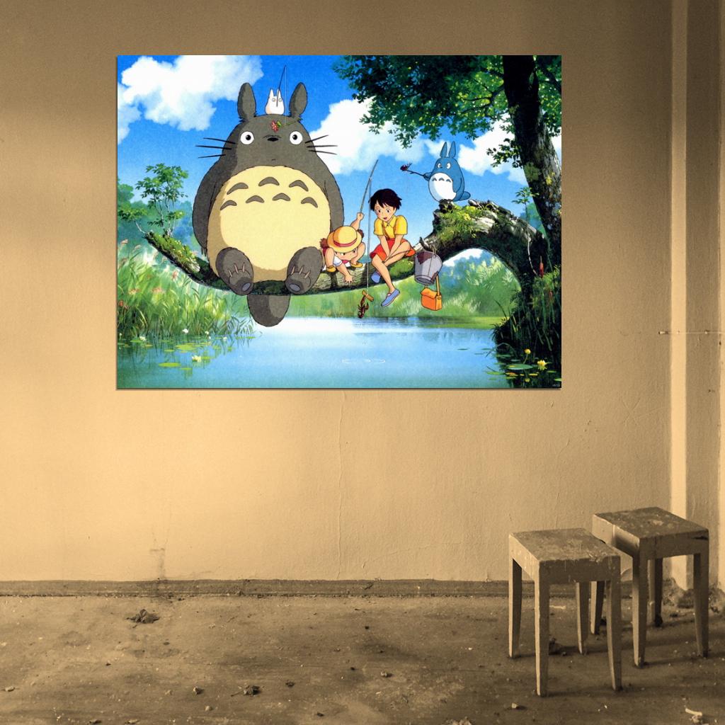 My Neighbor Totoro Beautiful Painting Tonari no Totoro Anime Manga Art Wall Art Print Poster