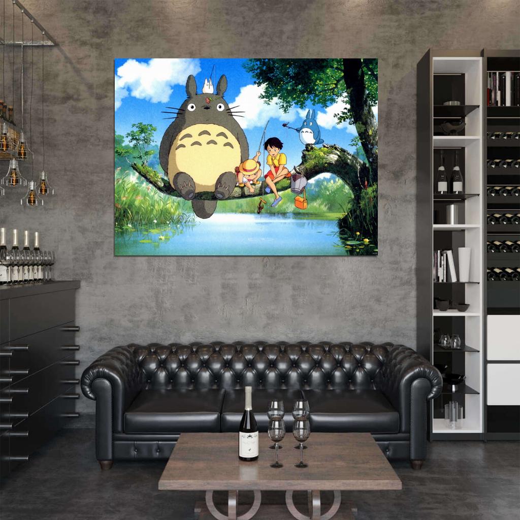 My Neighbor Totoro Beautiful Painting Tonari no Totoro Anime Manga Art Wall Art Print Poster