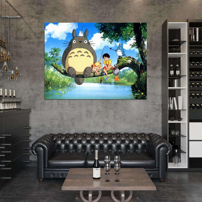 My Neighbor Totoro Beautiful Painting Tonari no Totoro Anime Manga Art Wall Art Print Poster