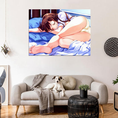 Hot Sleeping Girl Panties Feet Butt Legs Anime Manga Art Wall Art Print Poster