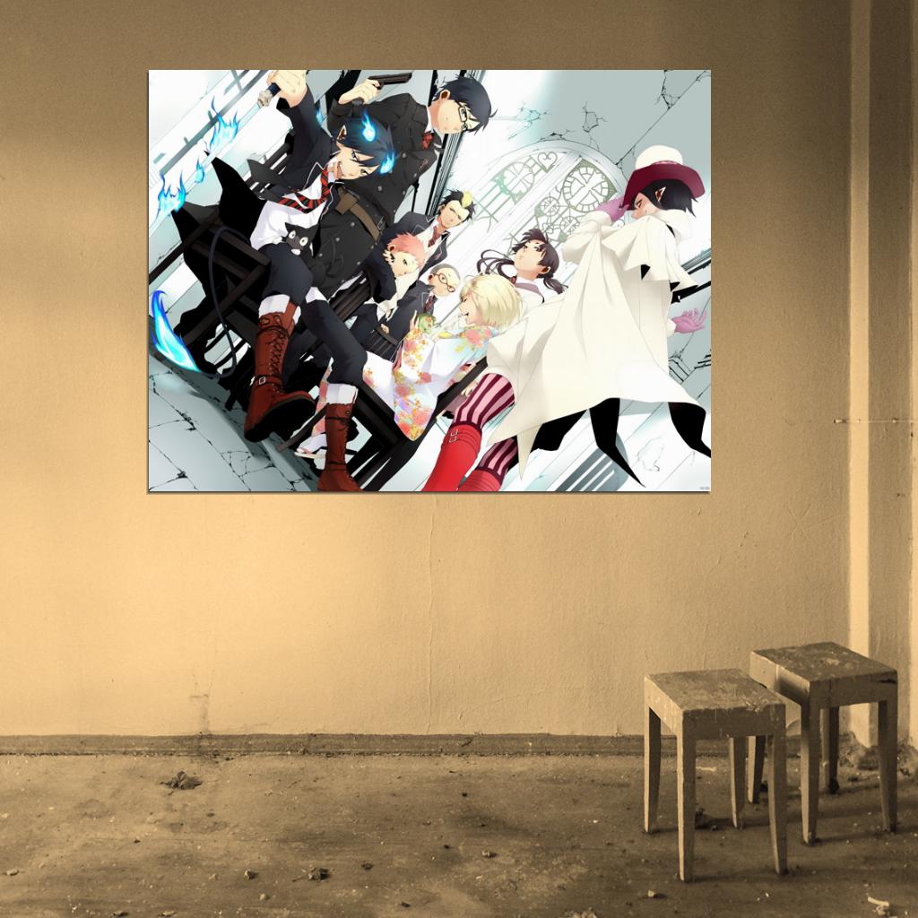Ao no Exorcist Blue Exorcist Suguro Mephisto Shima Shiemi Kamiki Anime Manga Art Wall Art Print Poster