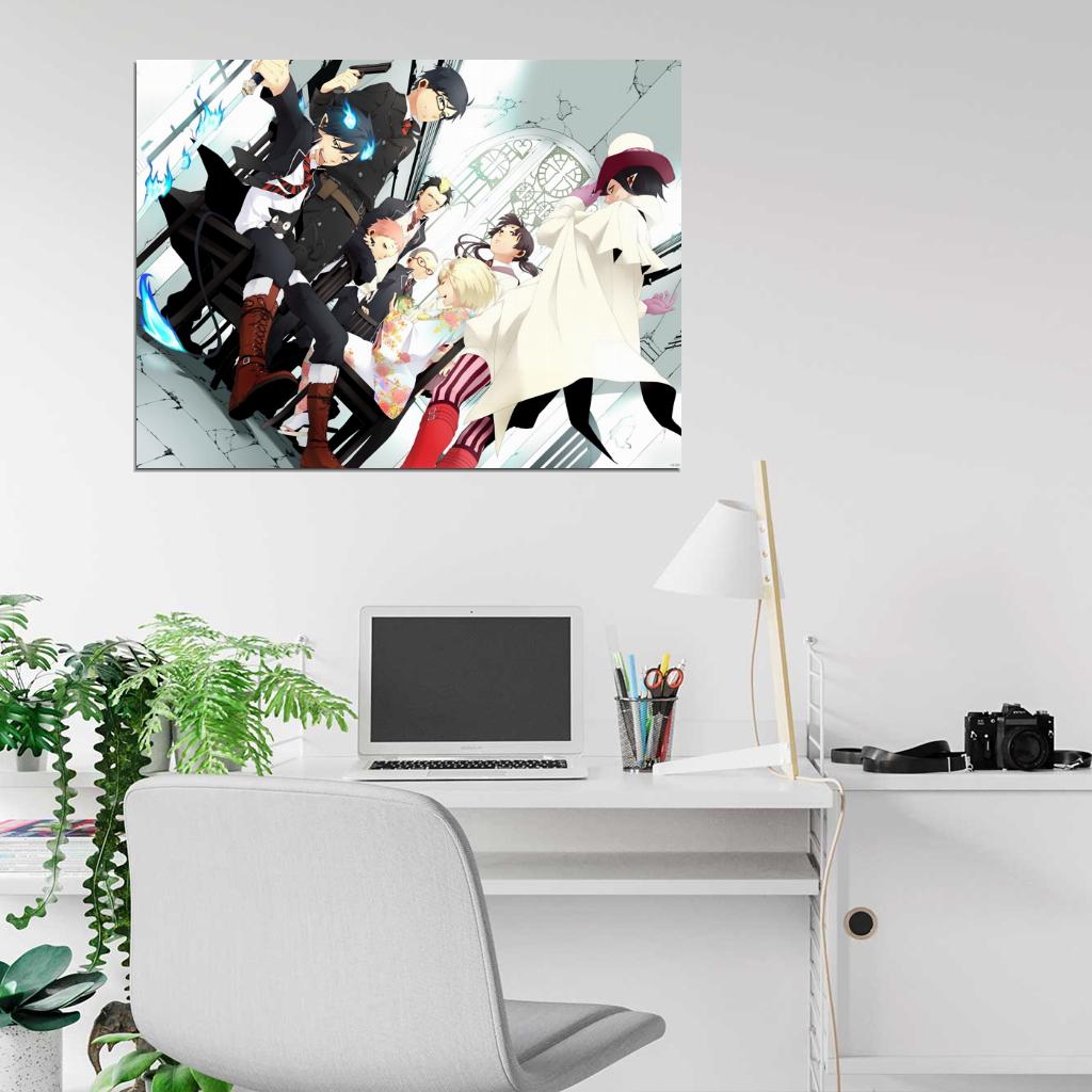 Ao no Exorcist Blue Exorcist Suguro Mephisto Shima Shiemi Kamiki Anime Manga Art Wall Art Print Poster