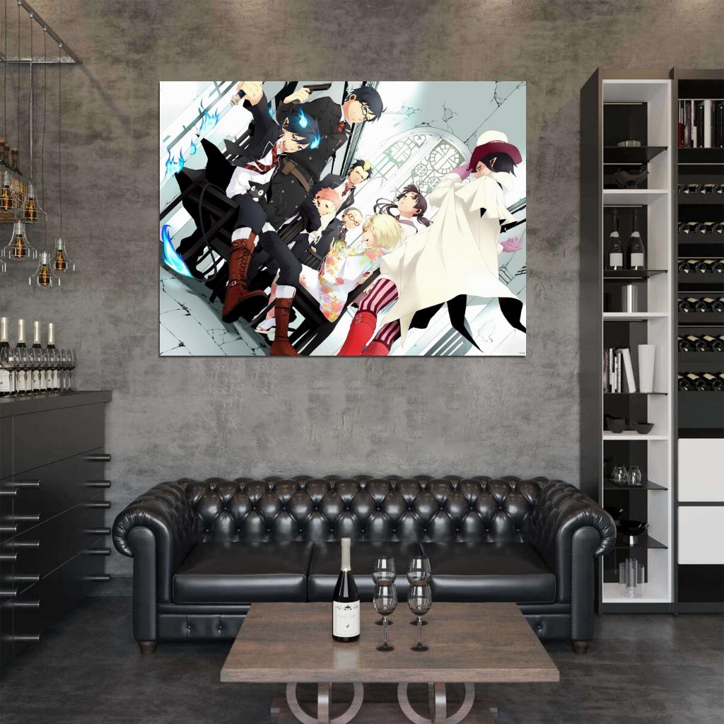 Ao no Exorcist Blue Exorcist Suguro Mephisto Shima Shiemi Kamiki Anime Manga Art Wall Art Print Poster