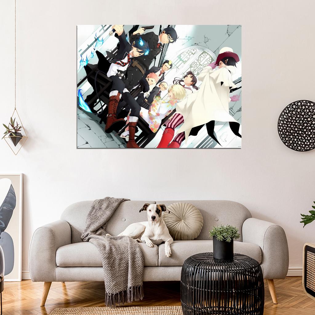 Ao no Exorcist Blue Exorcist Suguro Mephisto Shima Shiemi Kamiki Anime Manga Art Wall Art Print Poster