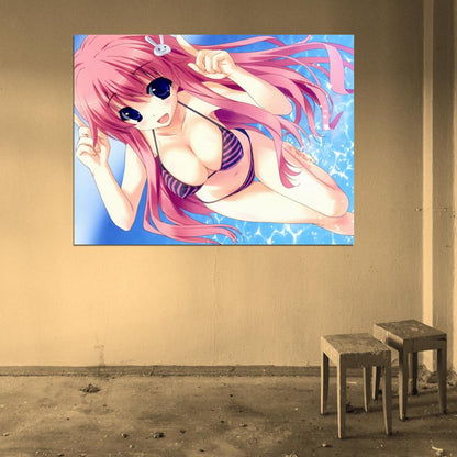 Baka and Test Hot Girl Big Boobs Bikini Baka to Test to Shoukanjuu Anime Manga Art Wall Art Print Poster