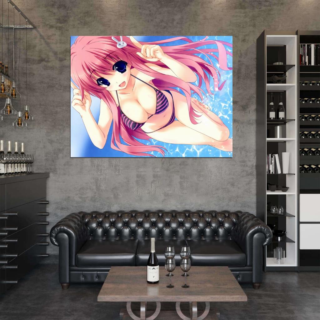 Baka and Test Hot Girl Big Boobs Bikini Baka to Test to Shoukanjuu Anime Manga Art Wall Art Print Poster
