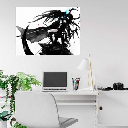 Black Rock Shooter Kuroi Mato Yomi Takanashi Awesome Anime Manga Art Wall Art Print Poster