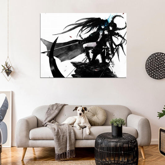 Black Rock Shooter Kuroi Mato Yomi Takanashi Awesome Anime Manga Art Wall Art Print Poster