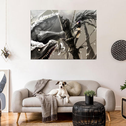Black Rock Shooter Kuroi Mato Awesome Anime Manga Art Wall Art Print Poster