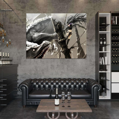 Black Rock Shooter Kuroi Mato Awesome Anime Manga Art Wall Art Print Poster