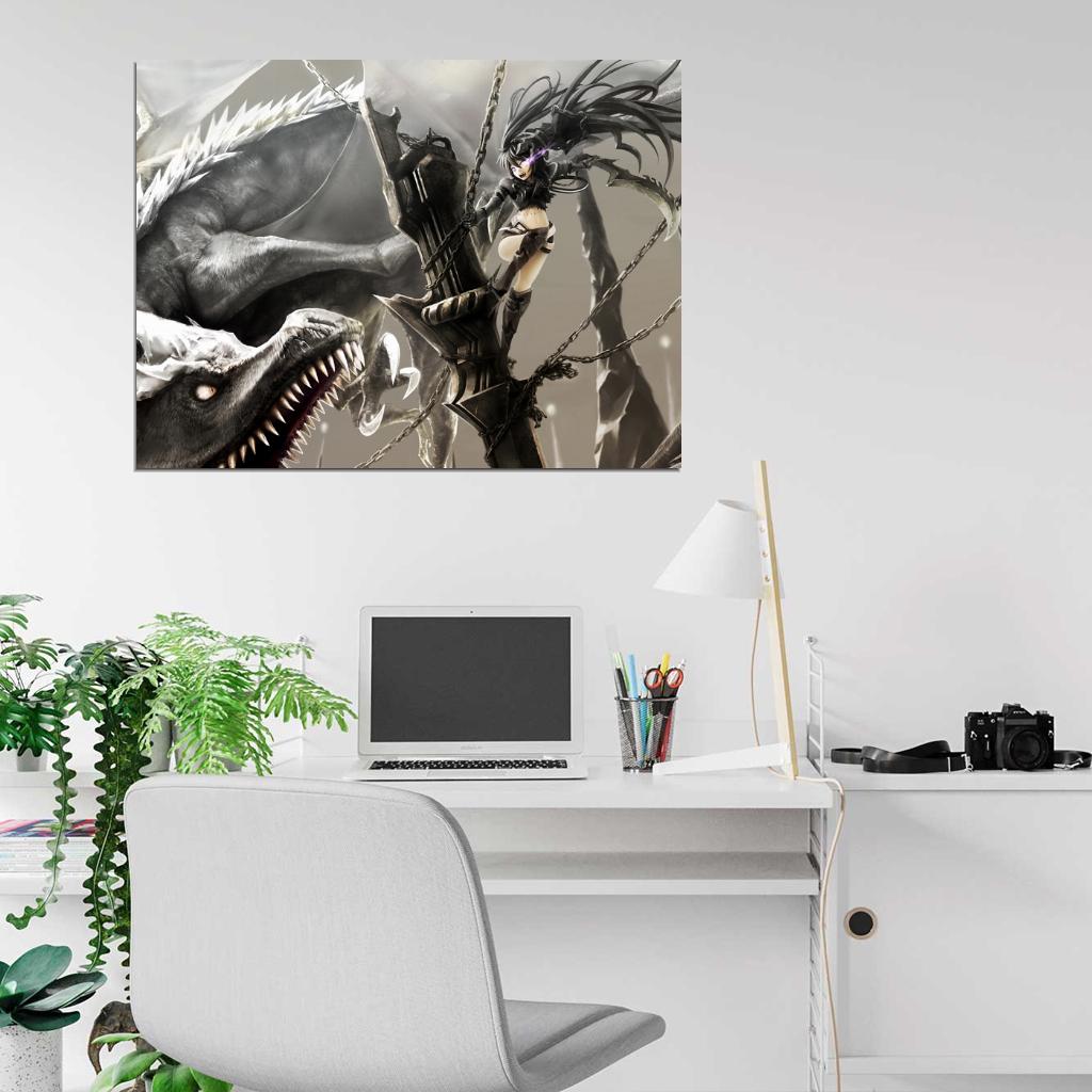 Black Rock Shooter Kuroi Mato Awesome Anime Manga Art Wall Art Print Poster