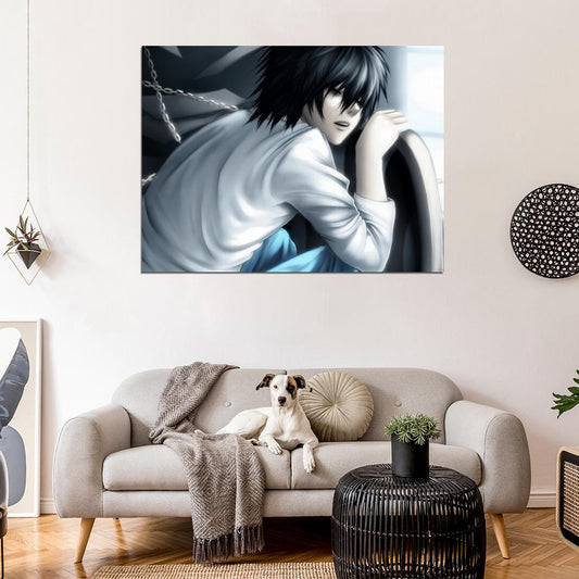 Death Note L Lawliet Anime Manga Art Wall Art Print Poster