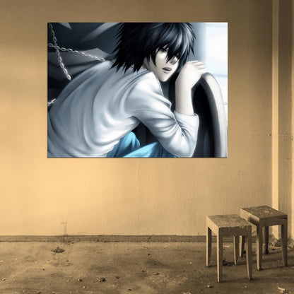 Death Note L Lawliet Anime Manga Art Wall Art Print Poster