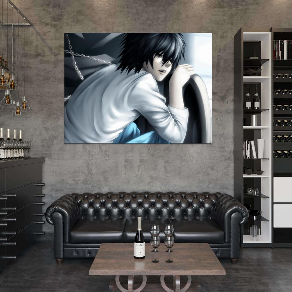 Death Note L Lawliet Anime Manga Art Wall Art Print Poster