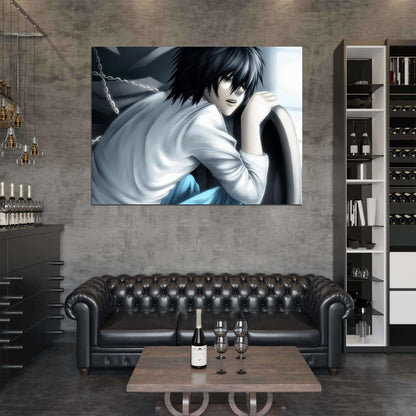 Death Note L Lawliet Anime Manga Art Wall Art Print Poster