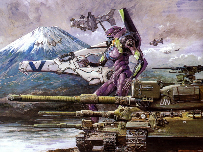 Evangelion Unit-01 Neon Genesis Evangelion Eva-01 Painting Anime Manga Art Wall Art Print Poster