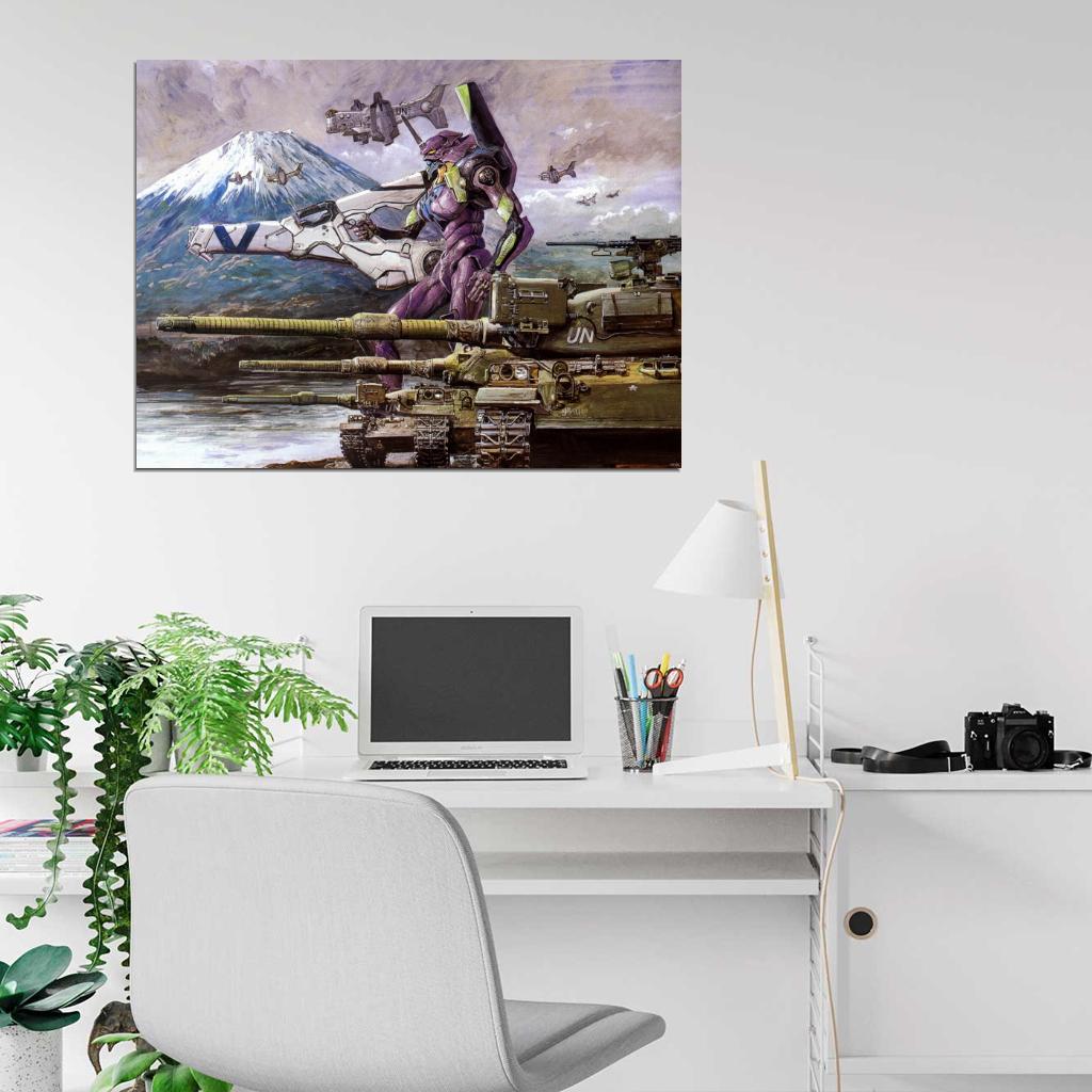 Evangelion Unit-01 Neon Genesis Evangelion Eva-01 Painting Anime Manga Art Wall Art Print Poster