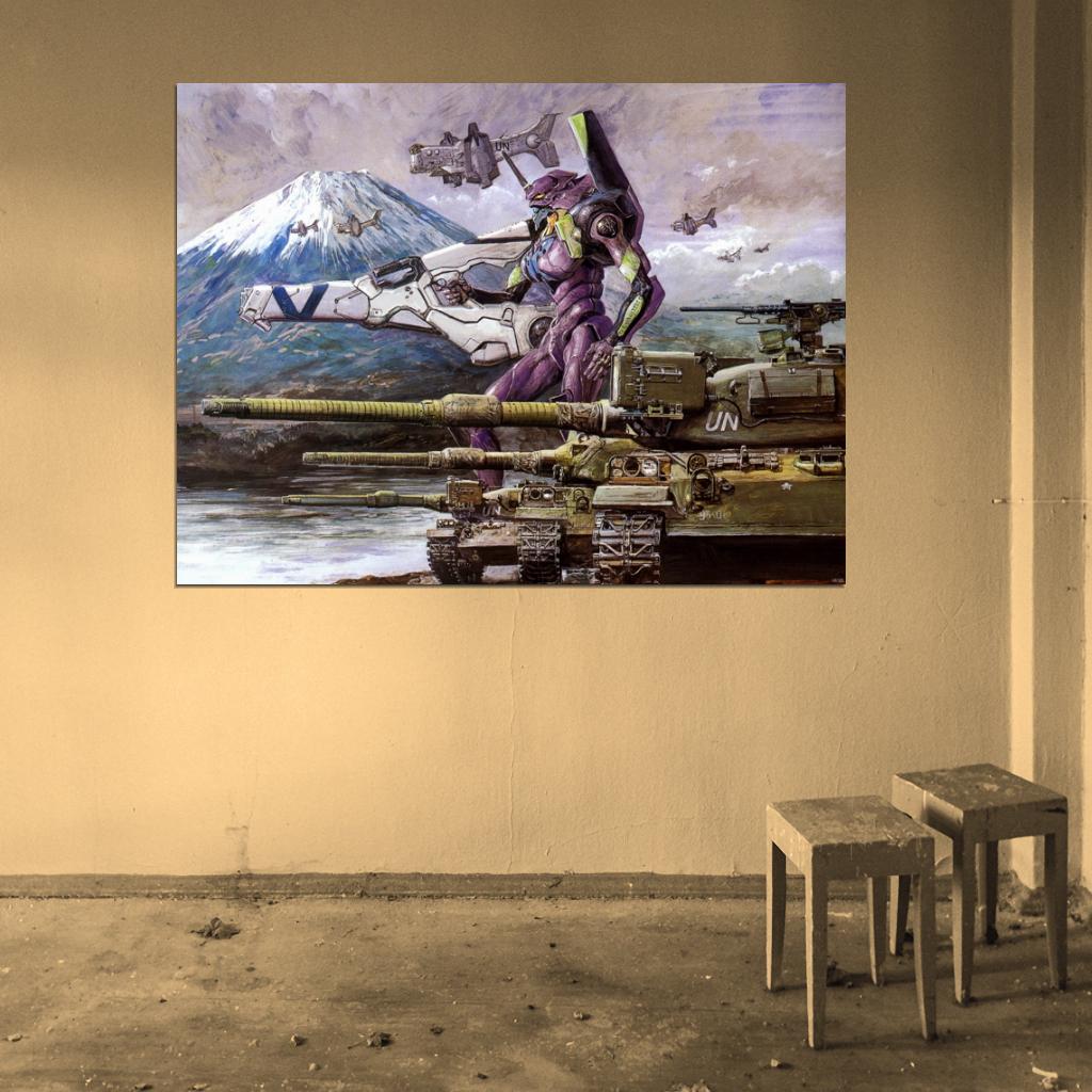Evangelion Unit-01 Neon Genesis Evangelion Eva-01 Painting Anime Manga Art Wall Art Print Poster