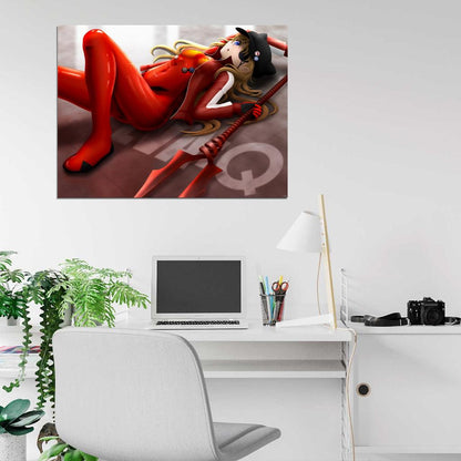 Asuka Shikinami Langley Hot Evangelion 3.0 You Can (Not) Redo Neon Genesis Anime Manga Art Wall Art Print Poster