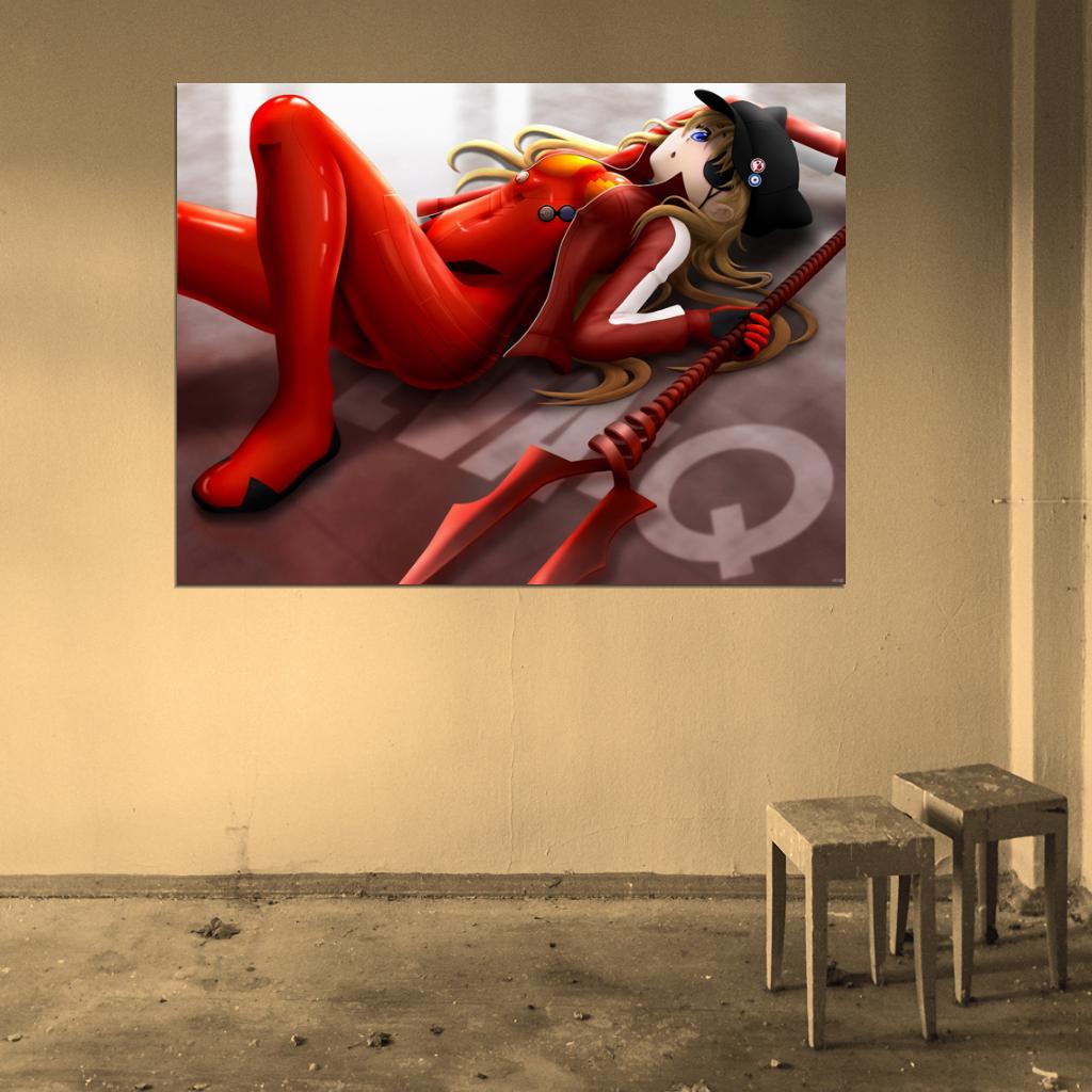 Asuka Shikinami Langley Hot Evangelion 3.0 You Can (Not) Redo Neon Genesis Anime Manga Art Wall Art Print Poster
