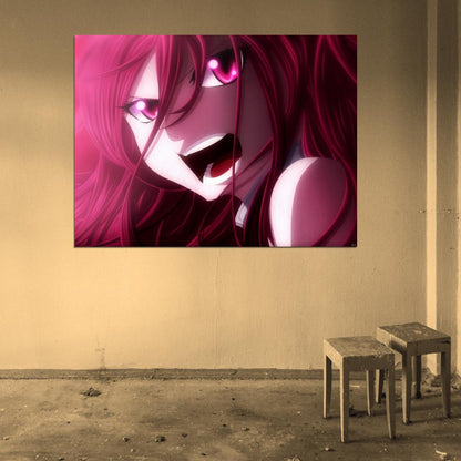 Erza Scarlet Fairy Tail Beautiful Amazing Anime Manga Art Wall Art Print Poster