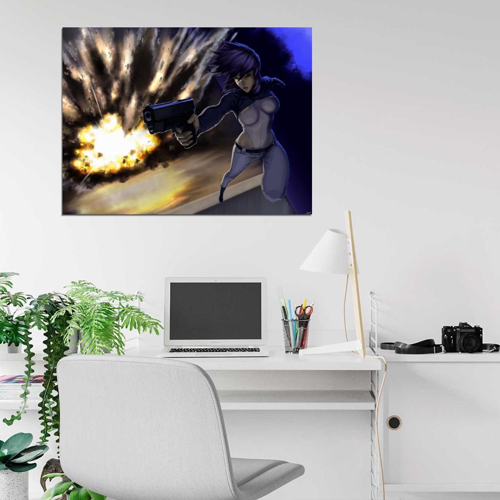 Ghost in the Shell Motoko Kusanagi Anime Manga Art Wall Art Print Poster