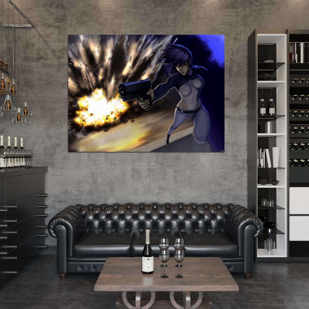 Ghost in the Shell Motoko Kusanagi Anime Manga Art Wall Art Print Poster