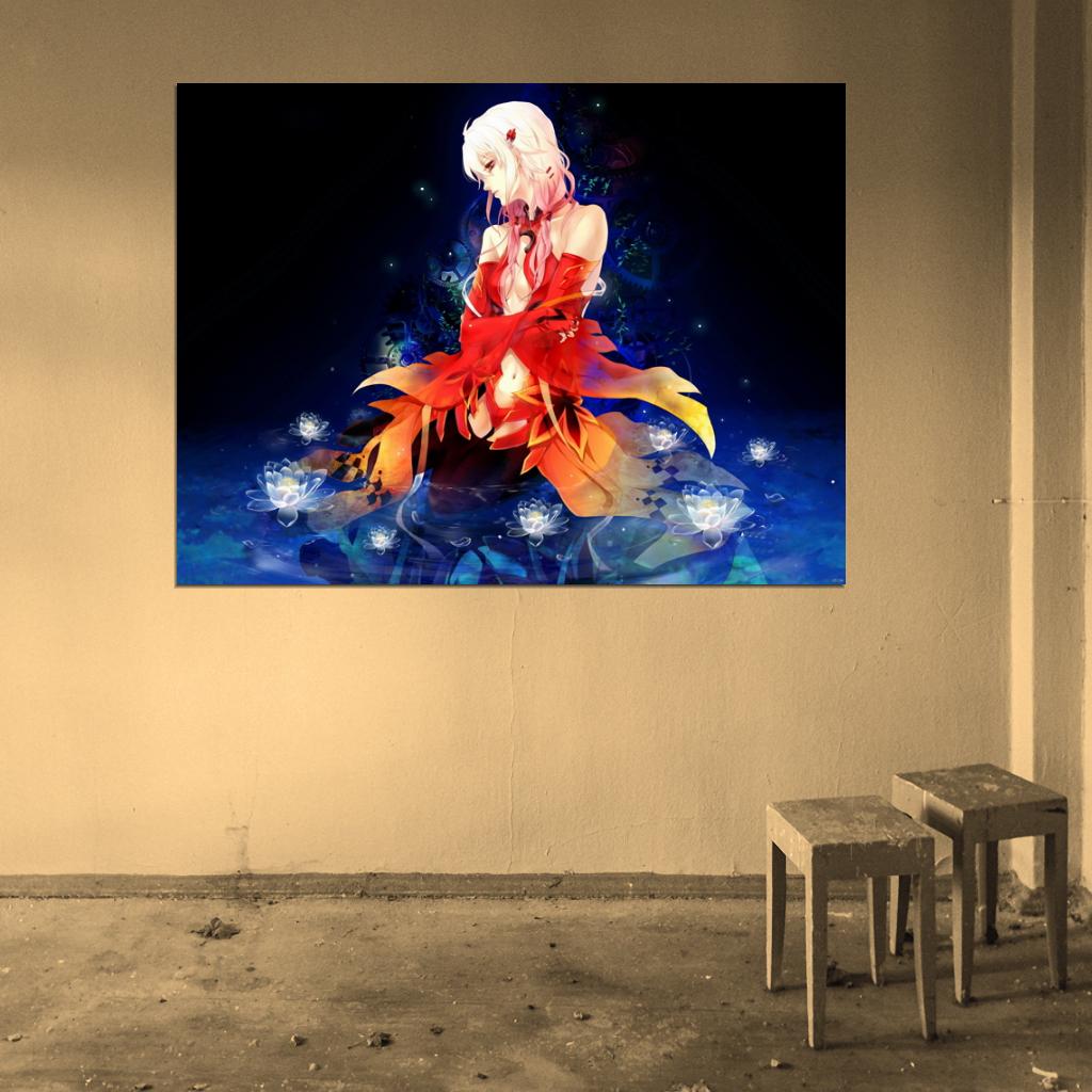 Guilty Crown Inori Yuzuriha Hot Beautiful Girl Anime Manga Art Wall Art Print Poster