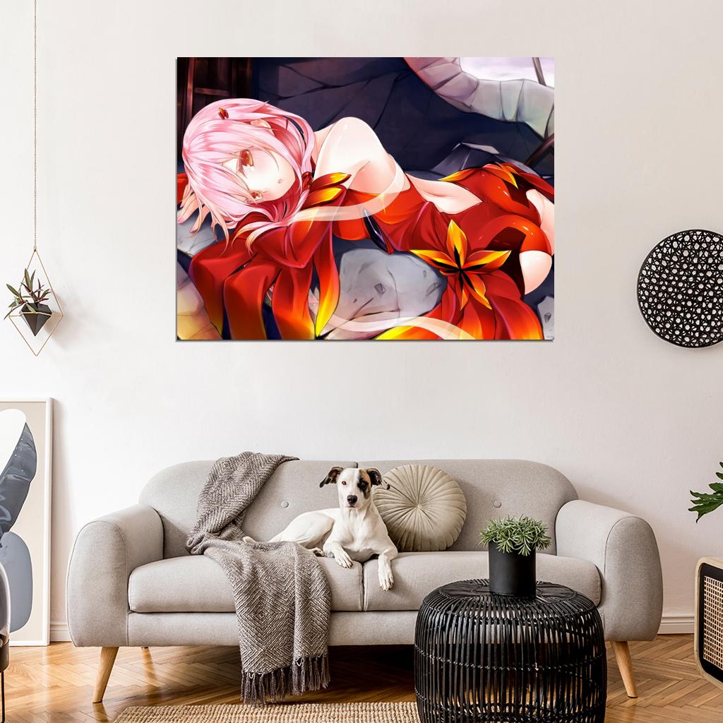 Guilty Crown Inori Yuzuriha Hot Butt Beautiful Girl Anime Manga Art Wall Art Print Poster