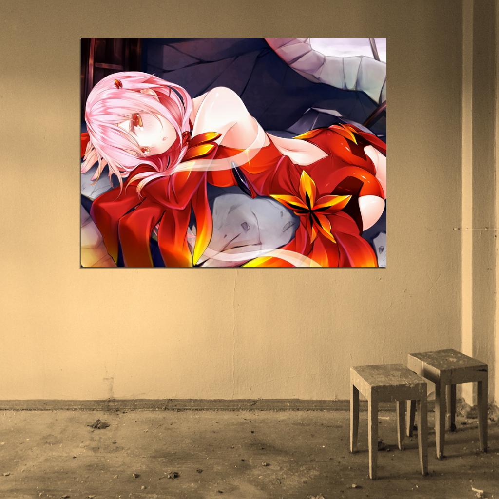 Guilty Crown Inori Yuzuriha Hot Butt Beautiful Girl Anime Manga Art Wall Art Print Poster
