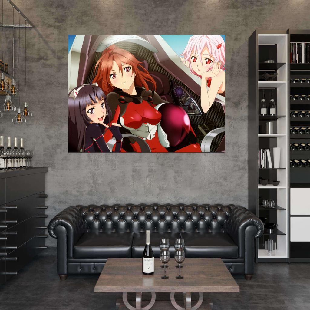 Guilty Crown Inori Yuzuriha Beautiful Girl Anime Manga Art Wall Art Print Poster