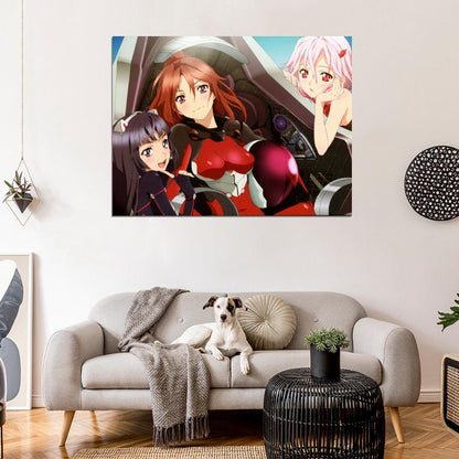 Guilty Crown Inori Yuzuriha Beautiful Girl Anime Manga Art Wall Art Print Poster
