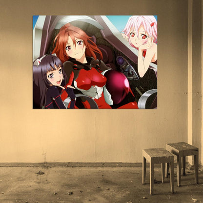 Guilty Crown Inori Yuzuriha Beautiful Girl Anime Manga Art Wall Art Print Poster