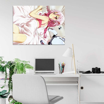 Guilty Crown Inori Yuzuriha Hot Cute Beautiful Girl Bra Underwear Anime Manga Art Wall Art Print Poster