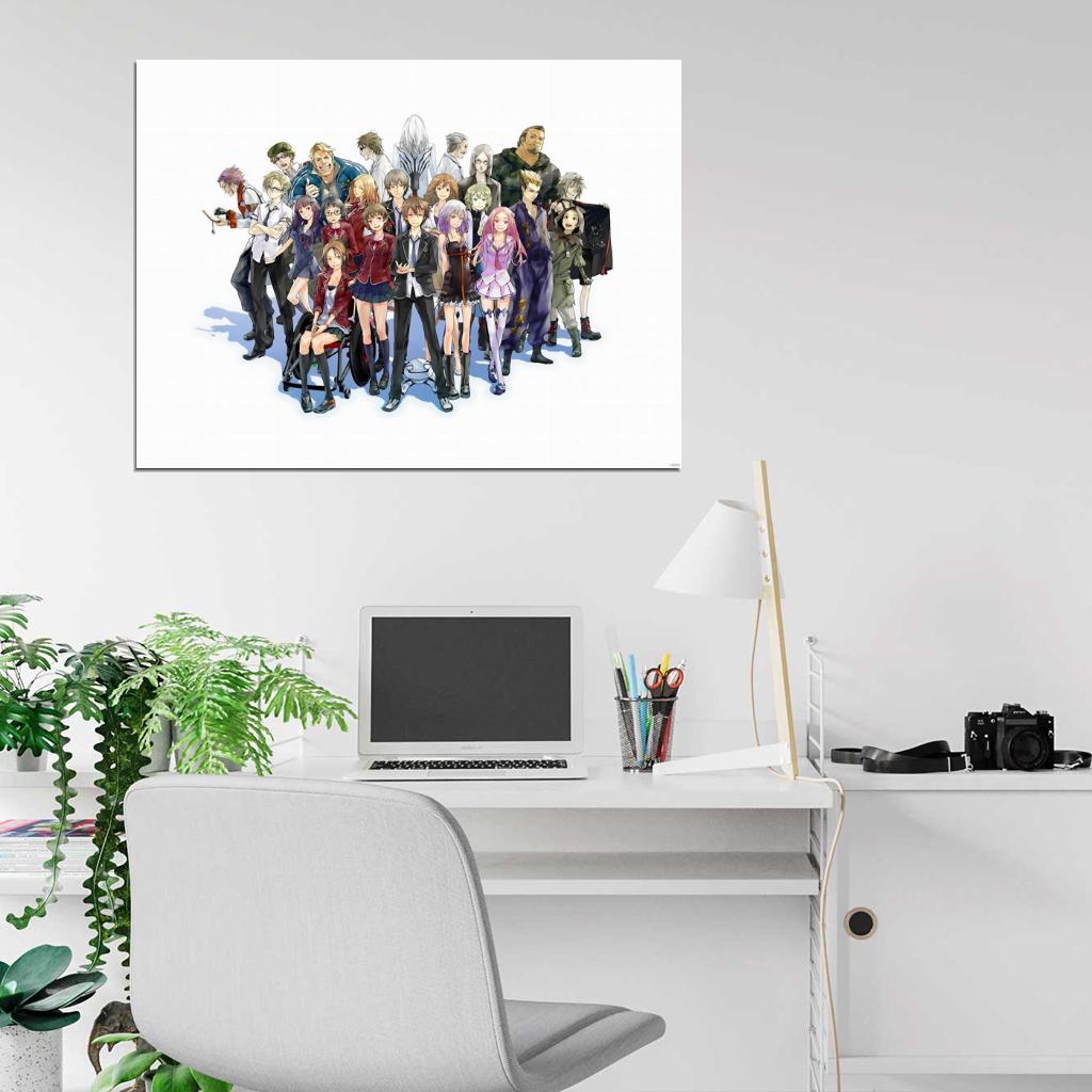 Guilty Crown Characters Ouma Shu Tsugumi Ayase Shinomiya Ouma Mana Arugo Tsukishima Oogumo Shibungi Hare Menjou Arisa Kuhoin Anime Manga Art Wall Art Print Poster