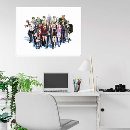 Guilty Crown Characters Ouma Shu Tsugumi Ayase Shinomiya Ouma Mana Arugo Tsukishima Oogumo Shibungi Hare Menjou Arisa Kuhoin Anime Manga Art Wall Art Print Poster